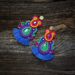 Burano- kolorowe kolczyki soutache