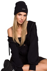 Czapka beanie-czarna(m-624)