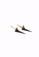 Kolczyki triangles gold km02
