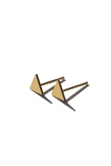 Kolczyki triangles gold km01