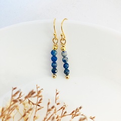 Kolczyki z kamieniami - koraliki lapis lazuli