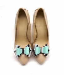 Klipsy do butów coquet-kokardy/turquoise&stripes