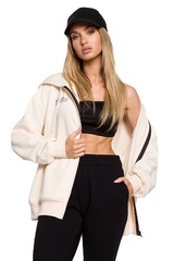 Bluza z kapturem-waniliowa(m-614)