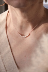 Naszyjnik beige/opal peruwiański