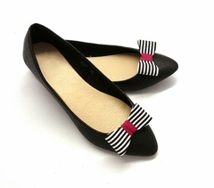 Klipsy do butów coquet-kokardki s/fuchsia&stripes
