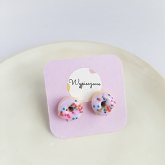 Kolczyki sztyfty wrzosowe donuts
