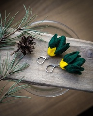 Kolczyki kwiaty mini tulipany
