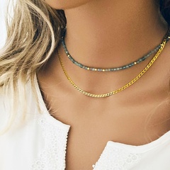Naszyjnik  apatyt, kamienie naturalne choker