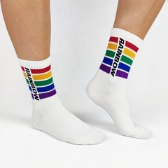 Damskie kolorowe skarpetki tęczowe rainbow