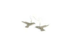 Kolczyki srebrne kolibry