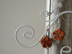 Kolczyki rusty flowers