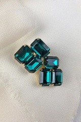 Kolczyki evening star emerald