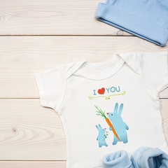 Leśne body dla dziecka. i love you, zajęce