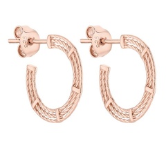 Zdobione kolczyki z różowego złota