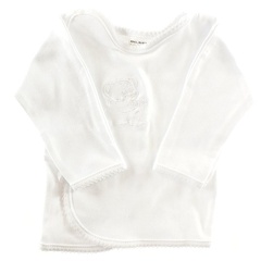 Koszulka niemowlęca z haftem - biały martex