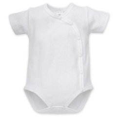 Body rozpinane krótki rękaw white