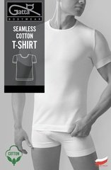 Seamless cotton t-shirt koszulka męska gatta - czarny