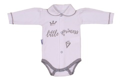 Body rozpinane z kołnierzykiem little princess szare