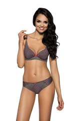 F 2558/5 shae figi damskie mat szary-malinowy