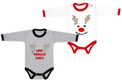 Body z długim rękawem święta terjan 2-pack