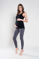 Koszulka damska ewelina  szerokie ramiączko italian fashion- czarna 