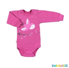 Body niemowlęce  bird ewa klucze różowy melanż 