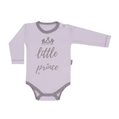 Body z długim rękawem little prince terjan szare