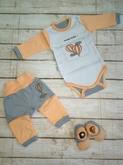 Zestaw body, spodnie i buciki balonik terjan