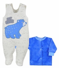 Komplet niemowlęcy bernard koala malinowy