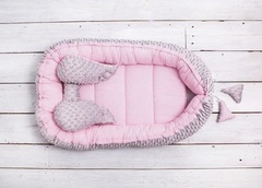 Kokon niemowlęcy minky sweet baby belisima czarny grochy