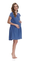 9445 koszula nocna ciążowa i do karmienia doctor nap - royal blue
