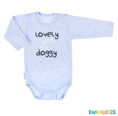 Body niemowlęce długi rękaw lovely dla chłopca ewa klucze druk niebieski