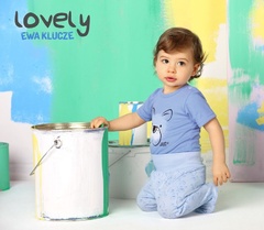 Półśpioch lovely dla chłopca ewa klucze druk niebieski