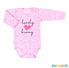 Body niemowlęce długi rękaw lovely dla dziewczynki ewa klucze różowy 