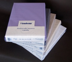 Prześcieradło satynowe z gumką bielbaw - brązowy