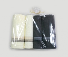 Komplet ręczników ombre upominek greno - krem/c.popiel