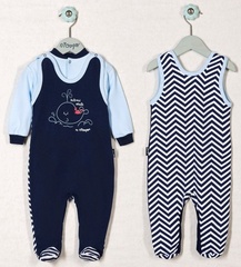 13705 k komplet śpioch + kaftan wieloryb nicol