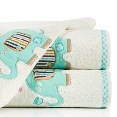 Ręcznik dla dzieci baby 2 eurofirany biały/turkusowy