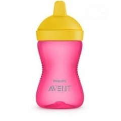 Kubek twardy ustnik 300ml girl avent philips różowy