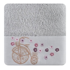 Ręcznik haftowany joy eurofirany jasny niebieski