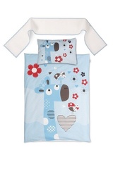 Pościel 3 częściowa z ochraniaczem happy matex kremowa beżowa misie