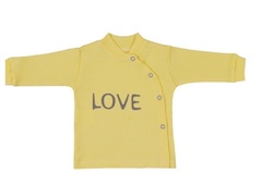 Kaftanik bawełniany love terjan żółty