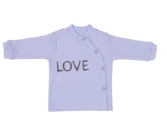 Kaftanik bawełniany love terjan- niebieski