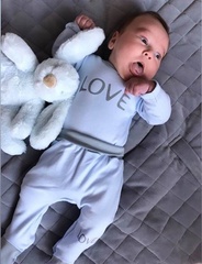 Półśpiochy bawełniane love terjan- niebieskie 