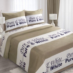 Pościel bawełniana candy eurofirany biały/beżowy