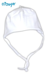 006  a 08 czapeczka niemowlęca wiązana basic nicol - seledyn