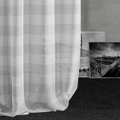 Firana gotowa nel eurofirany biały/czarny