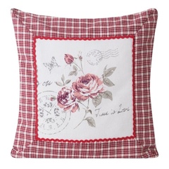 Poszewka dekoracyjna adao2 eurofirany ecru/czerwony