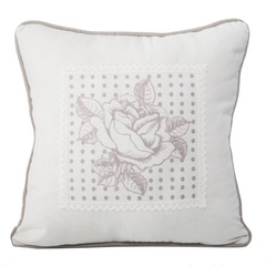 Poszewka dekoracyjna annet eurofirany biały/stalowy