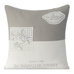 Poszewka dekoracyjna annet eurofirany biały/szary